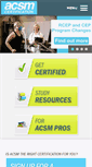 Mobile Screenshot of certification.acsm.org